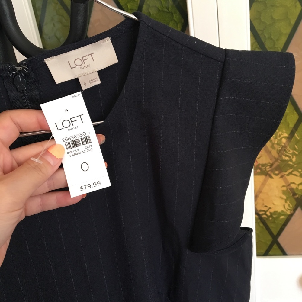 NWT Navy Blue Work Dress - Picture 2 of 4